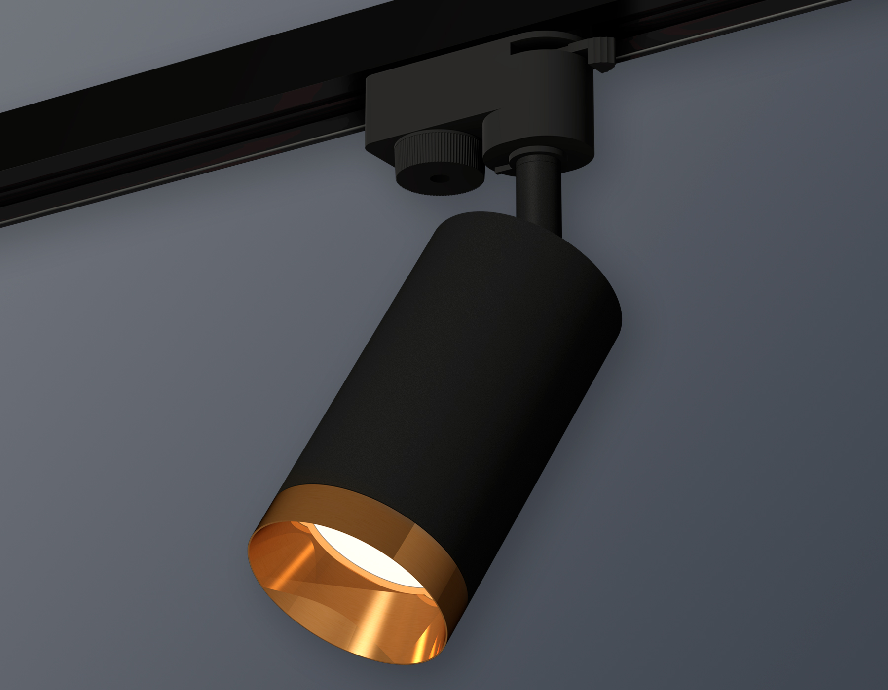 Комплект трекового светильника Ambrella XT6323064 SBK/PYG черный песок/золото желтое полированное MR16 GU5.3 (A2521, C6323, N6134)