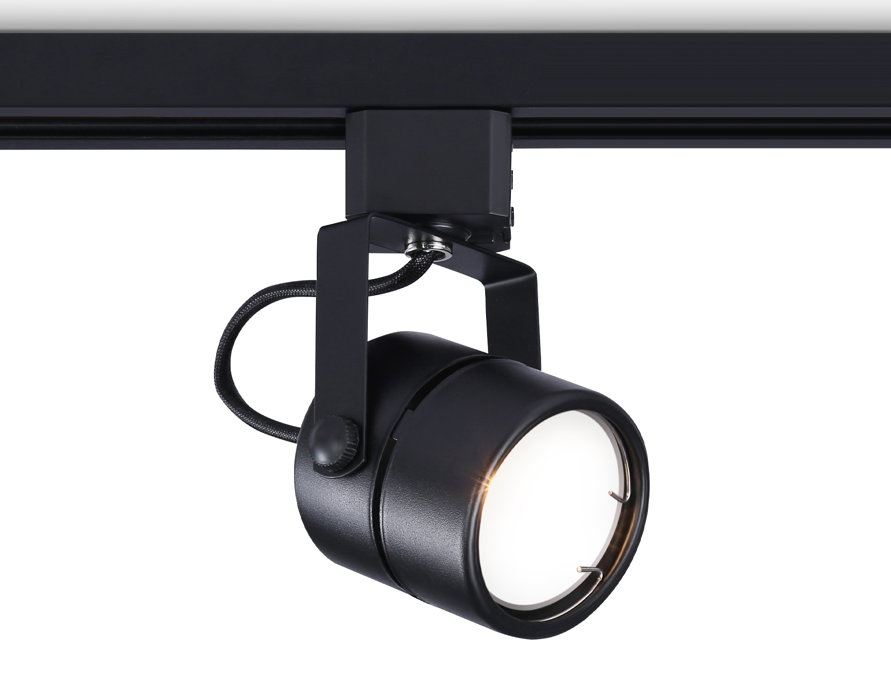 Трековый однофазный светильник со сменной лампой Ambrella GL5102 BK черный GU10 max 12W