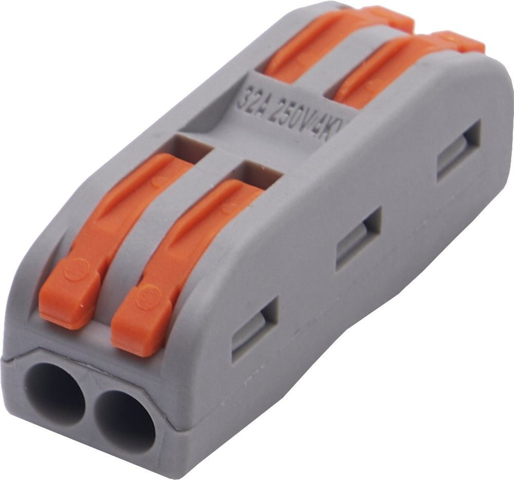 Cтроительно-монтажные клеммы STEKKER для подключения фазных проводников 2 полюса LD222-422, 39035