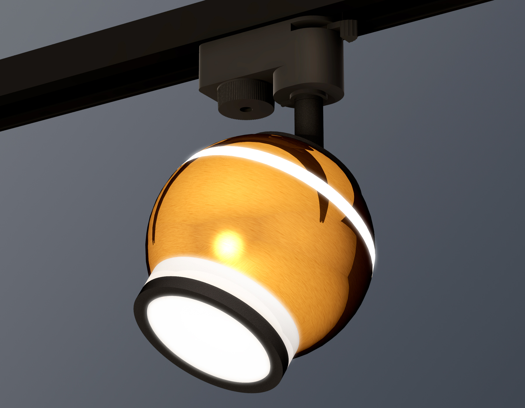 Трековый однофазный светильник XT1105006 PYG/SBK/FR золото желтое полированное/черный песок/белый матовый MR16 GU5.3 LED 3W 4200K