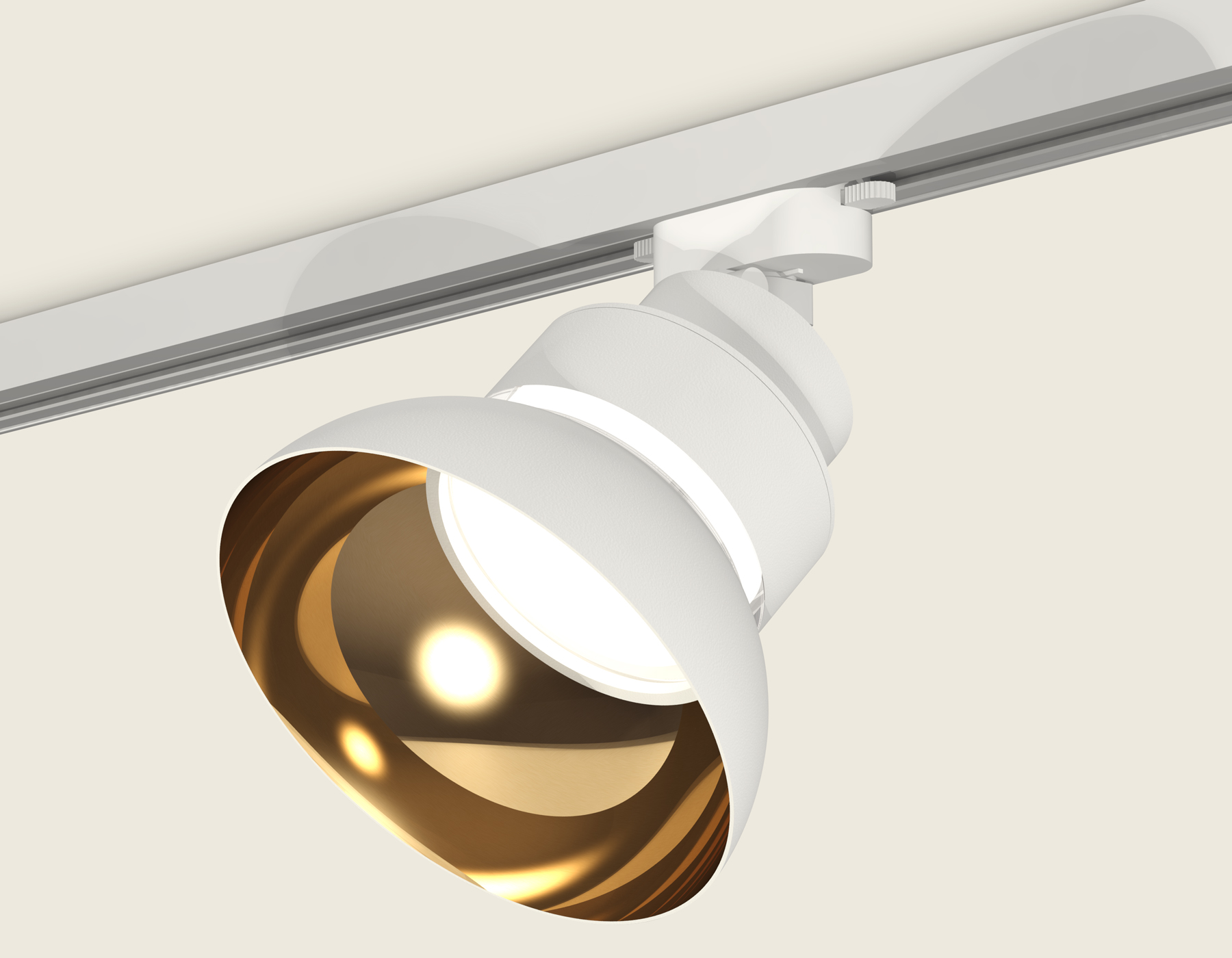 Трековый светильник Ambrella XT8101201SWH/PYG/CL белый песок/золото желтое полированное/прозрачный GX53