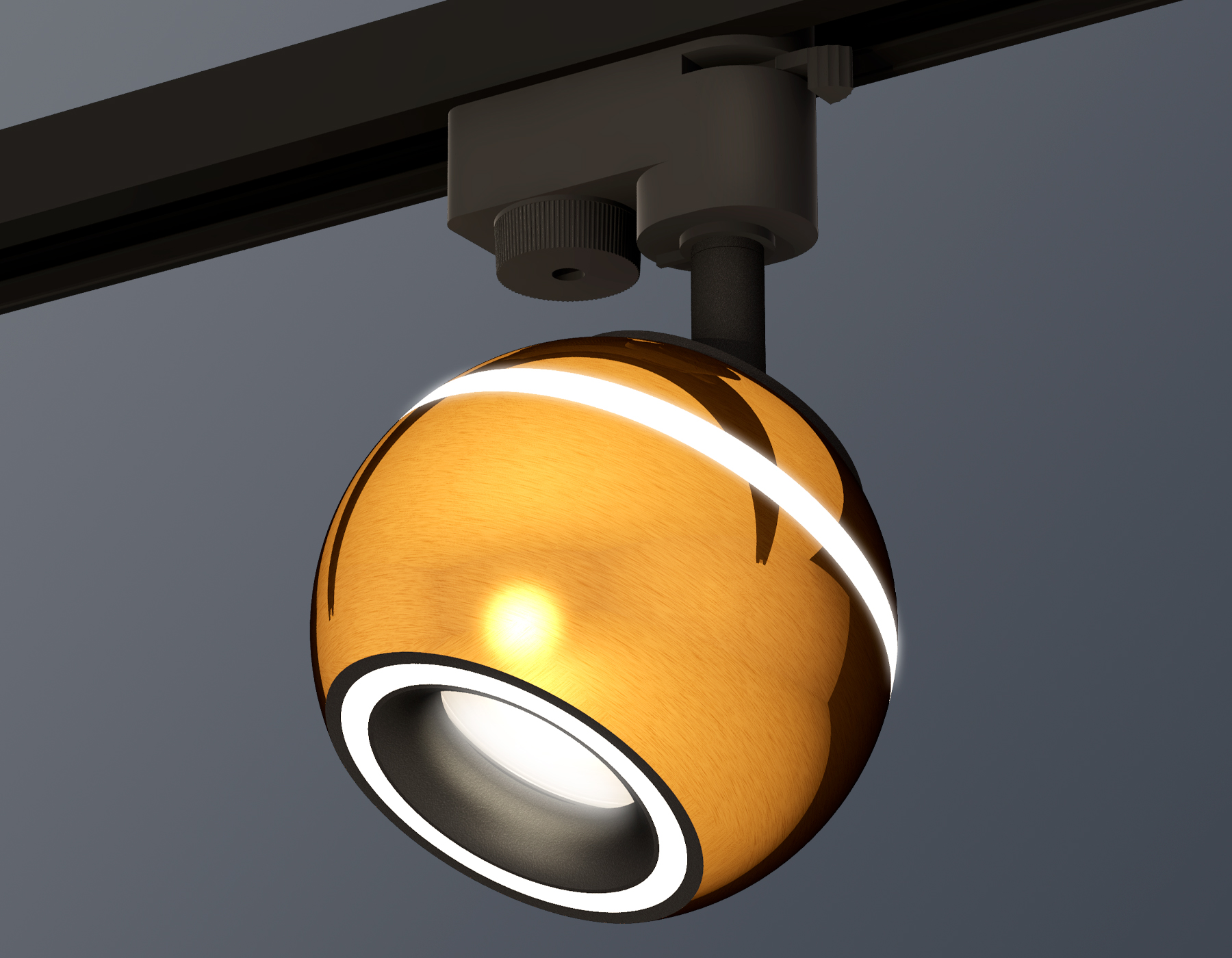 Трековый однофазный светильник XT1105005 PYG/SBK/FR золото желтое полированное/черный песок/белый матовый MR16 GU5.3 LED 3W 4200K