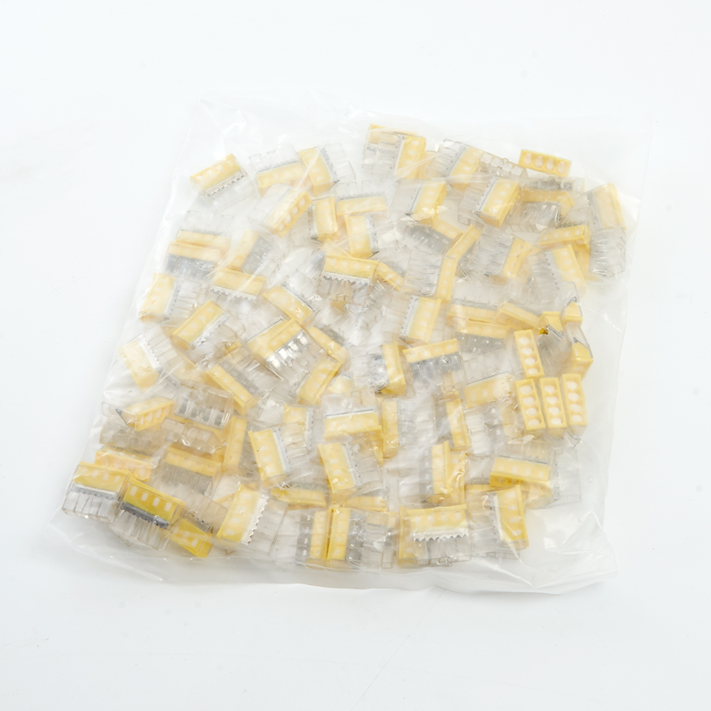 Клемма монтажная 4-проводная с пастой STEKKER  для 1-жильного проводника, LD2273-204