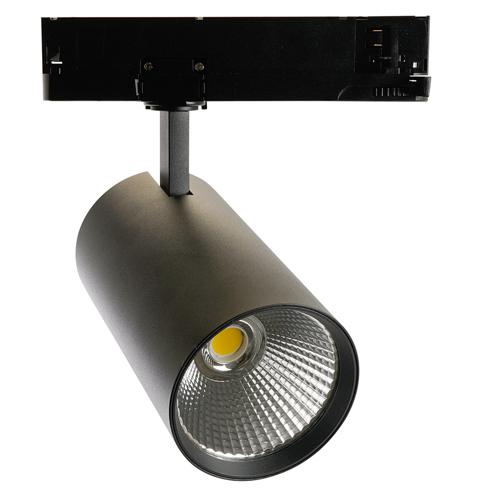 Светодиодный светильник Feron AL147 трековый на шинопровод 40W 4000K 35 градусов черный, 3х фазный