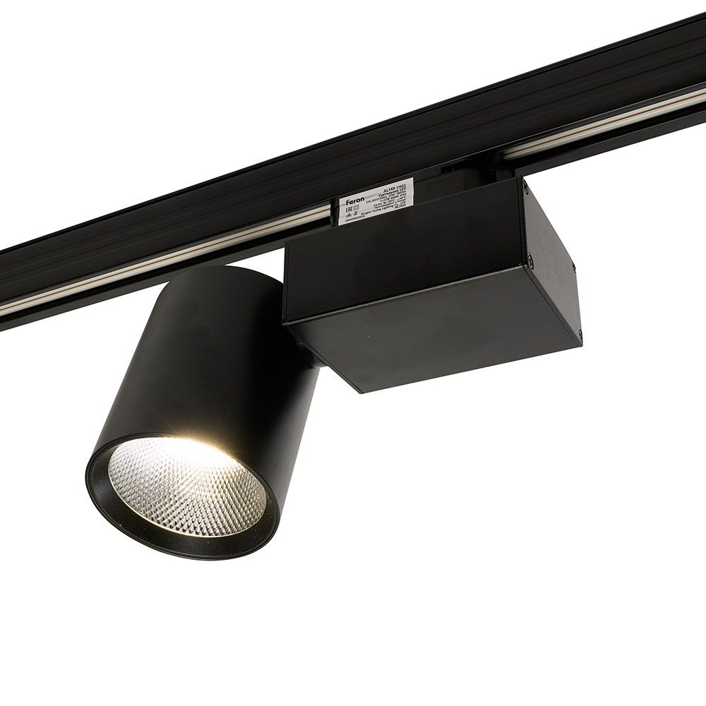 Светодиодный светильник Feron AL148 трековый на шинопровод 30W 4000K 35 градусов черный, 3х фазный