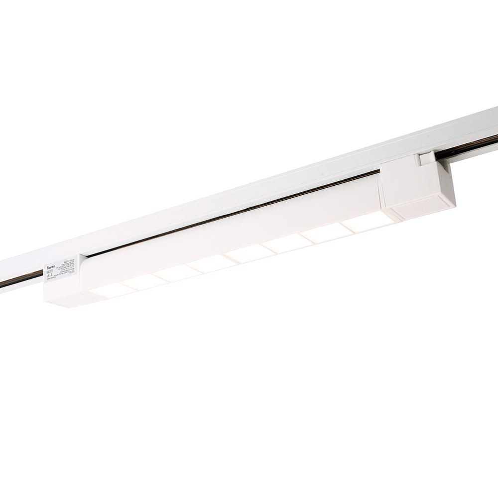 Светодиодный светильник Feron AL230 трековый однофазный на шинопровод 20W 4000K 60 градусов белый серия LensFold
