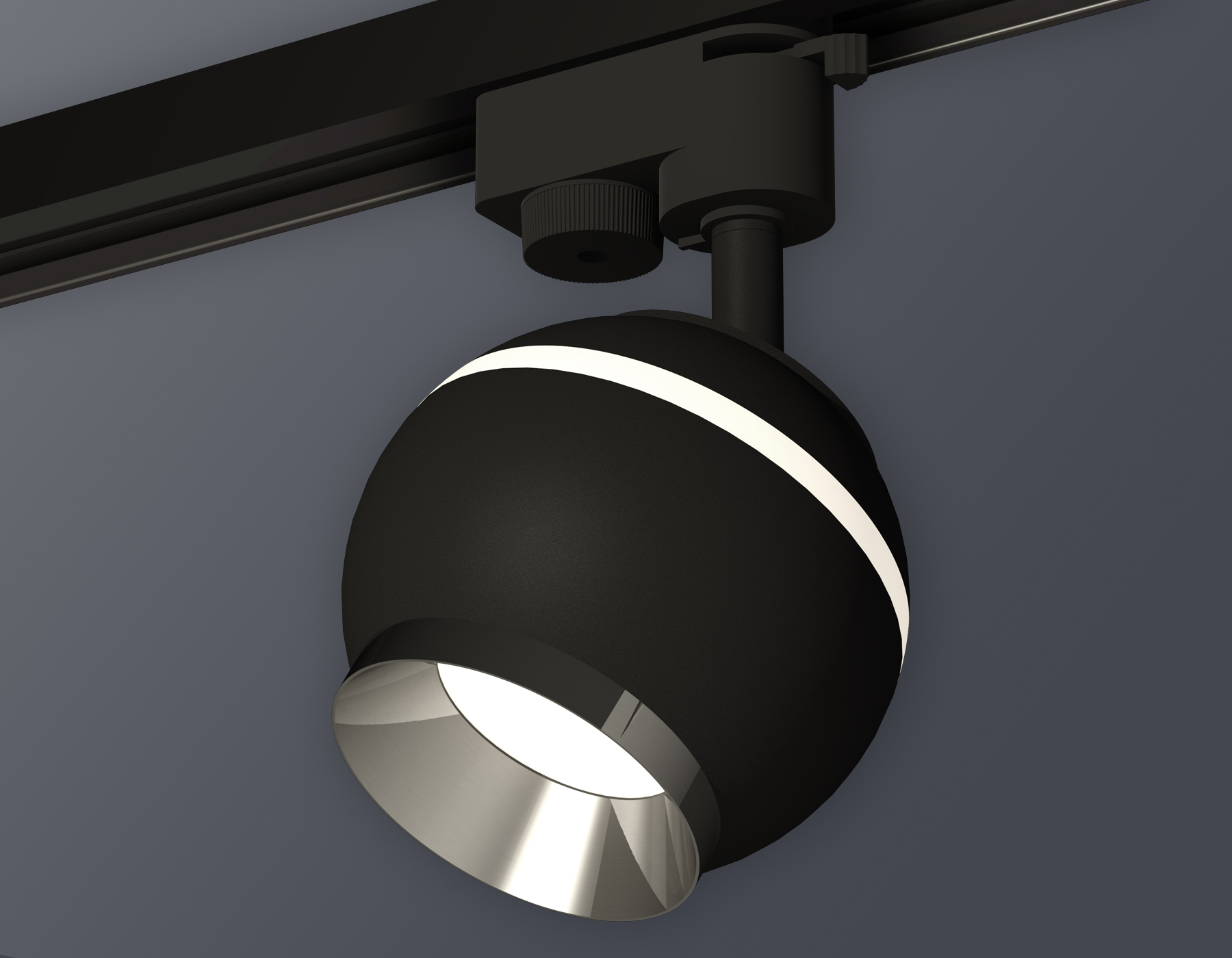 Комплект трекового светильника Ambrella XT1102003 SBK/PSL черный песок/серебро полированное GU5.3 LED 3W 4200K (A2521, C1102, N7032)