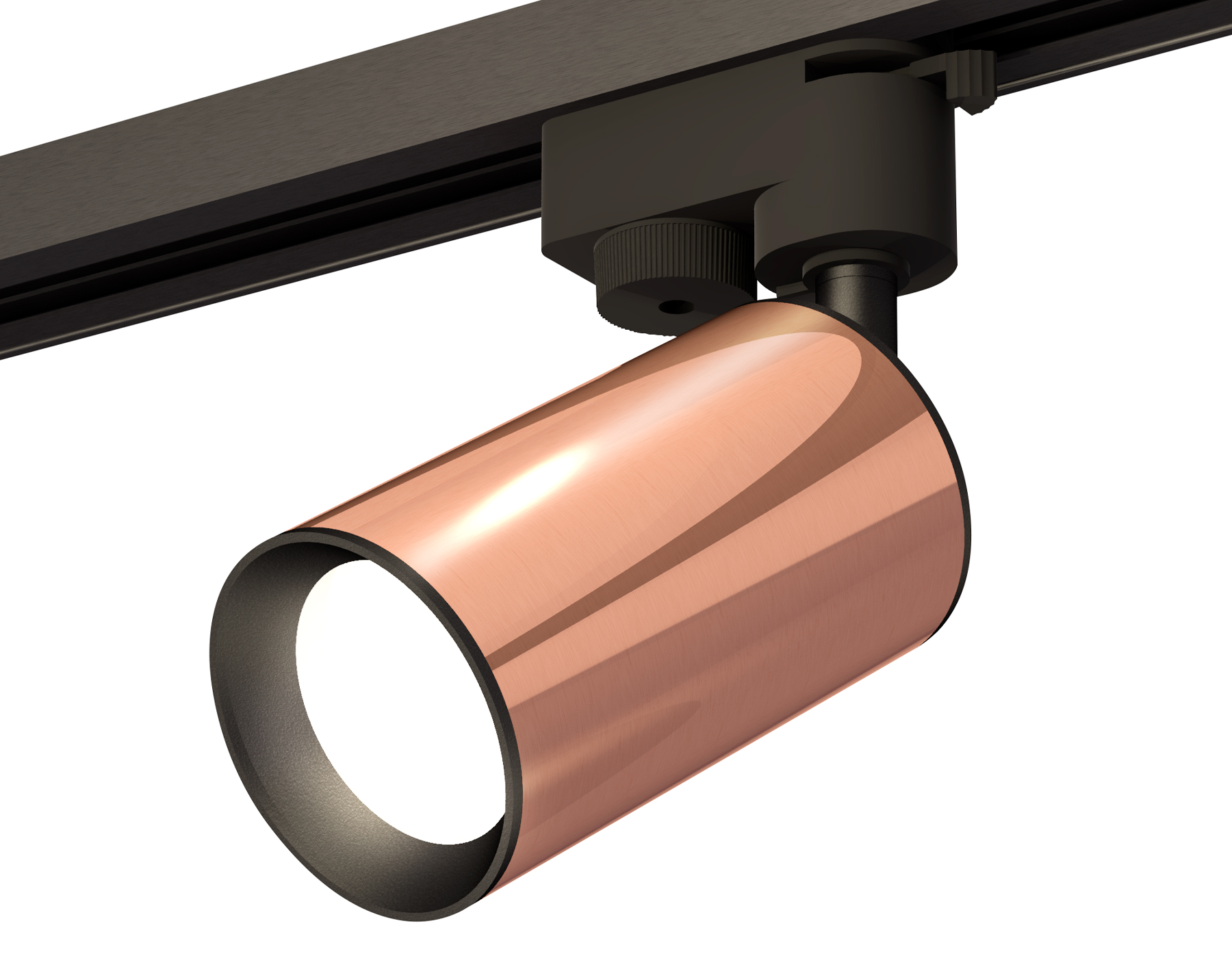 Трековый однофазный светильник XT6326010 PPG/SBK золото розовое полированное/черный песок MR16 GU5.3 (A2521, C6326, N6102)