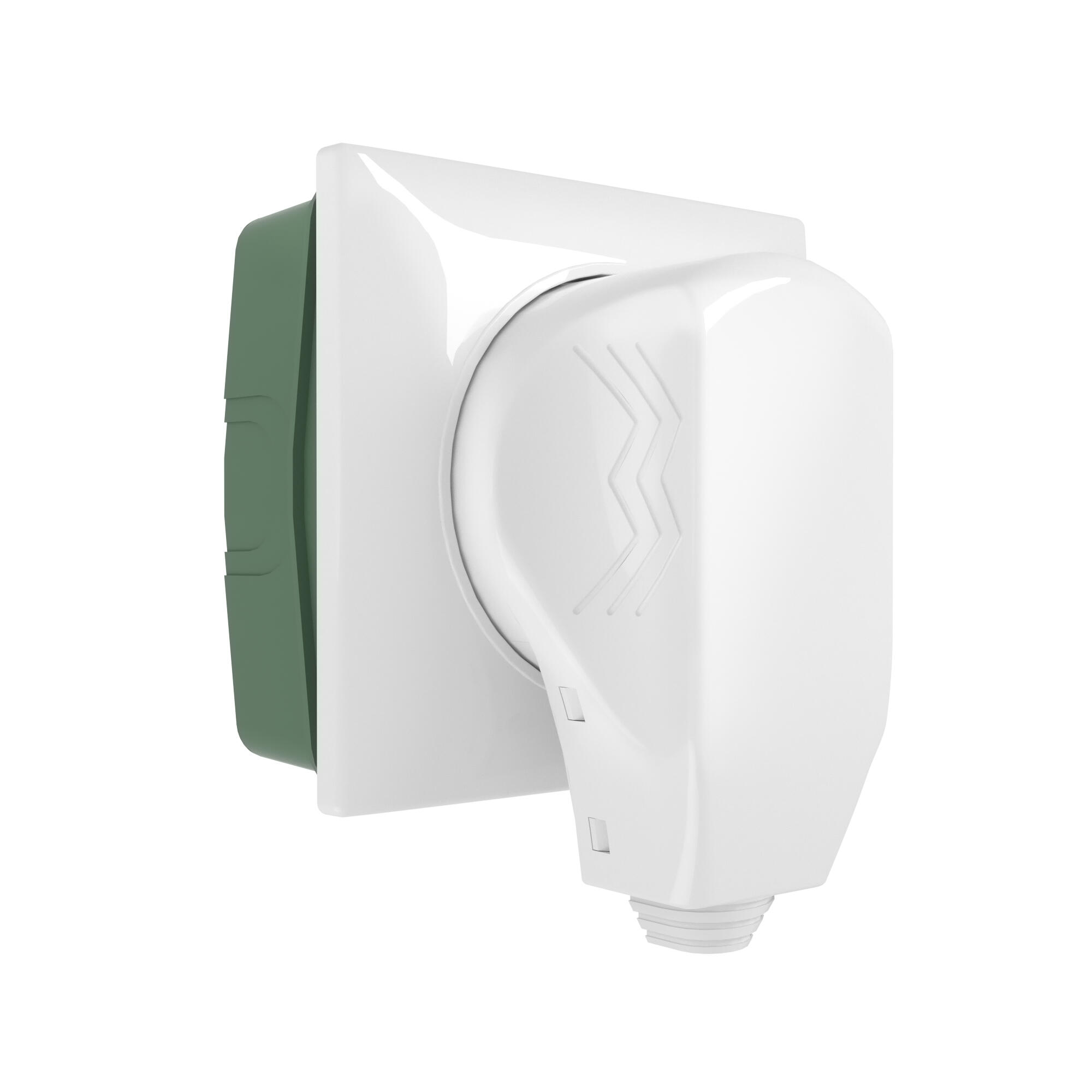 Комплект: розетка с вилкой для электроплиты 32А 250В, коробка в стену WERKEL (белый) W1189201