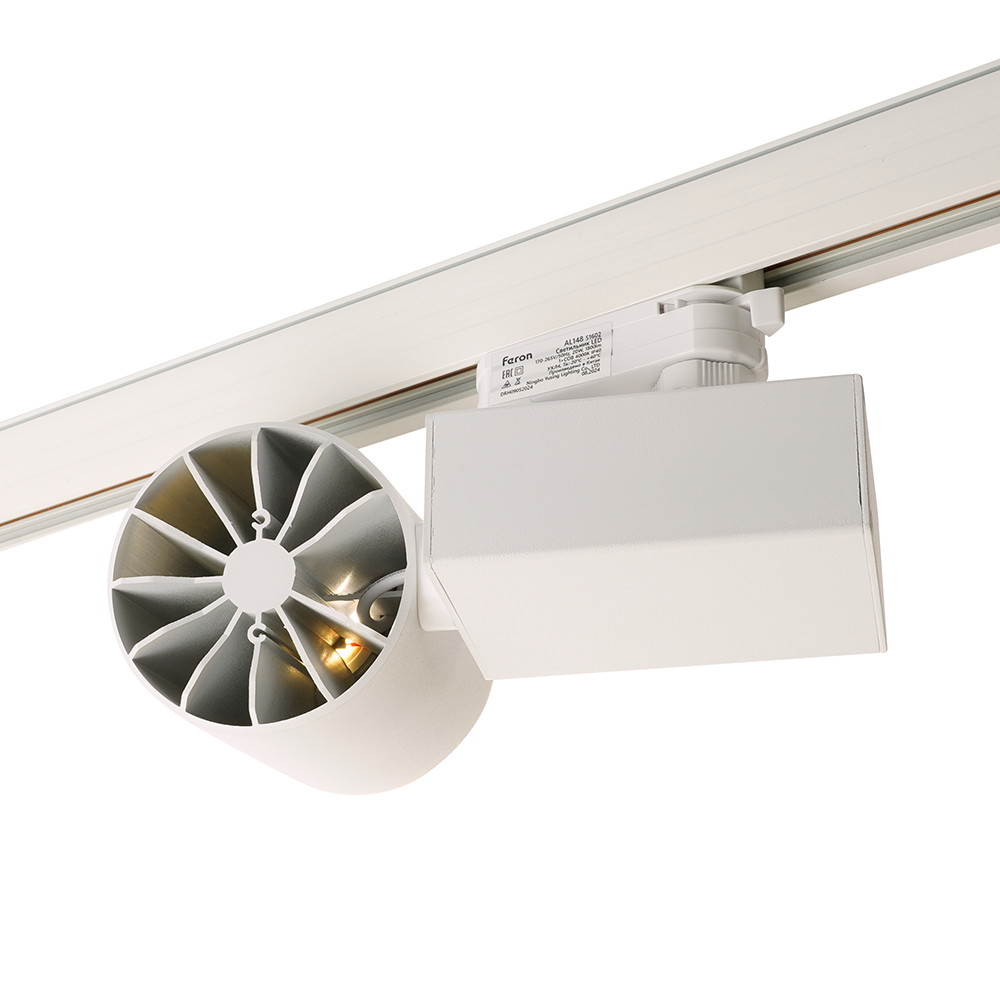 Светодиодный светильник Feron AL148 трековый на шинопровод 20W 4000K 35 градусов белый, 3х фазный