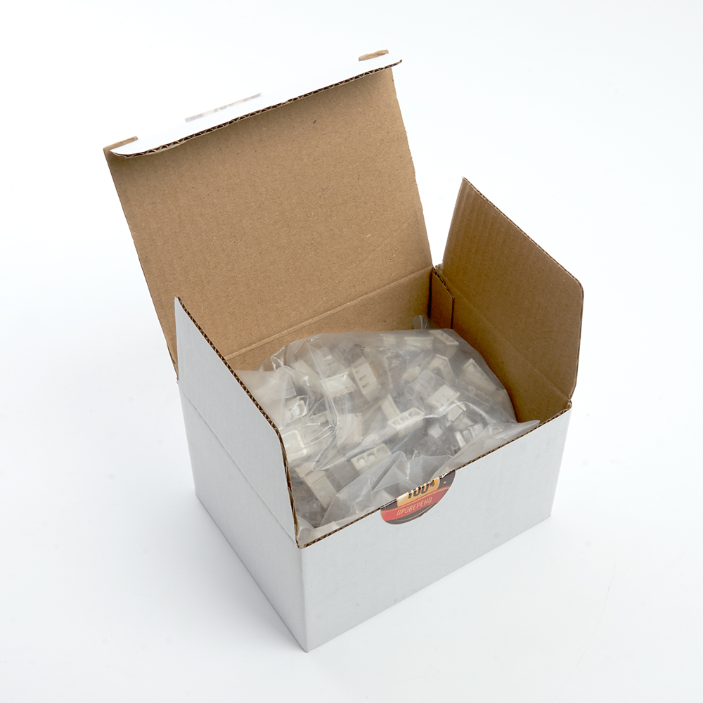 Клемма монтажная 3-проводная с пастой STEKKER  для 1-жильного проводника, LD2273-243