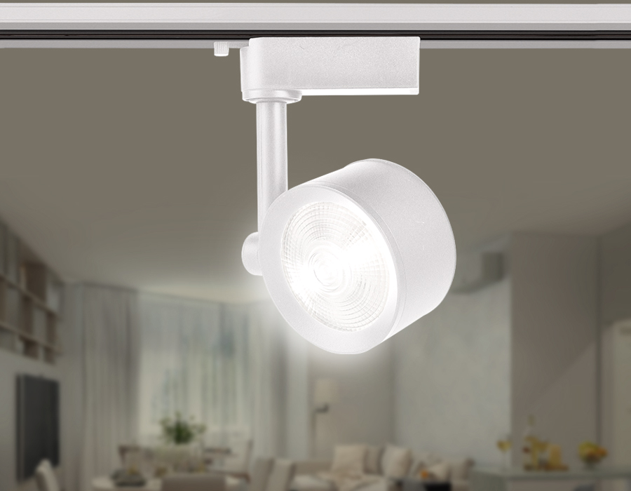 Трековый однофазный светодиодный светильник Ambrella GL6389 WH белый LED 12W 4200K 24°
