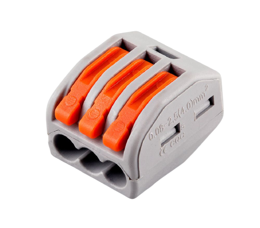 Cтроительно-монтажные клеммы 3-проводные STEKKER, LD222-413 (упак 5 шт) 32421