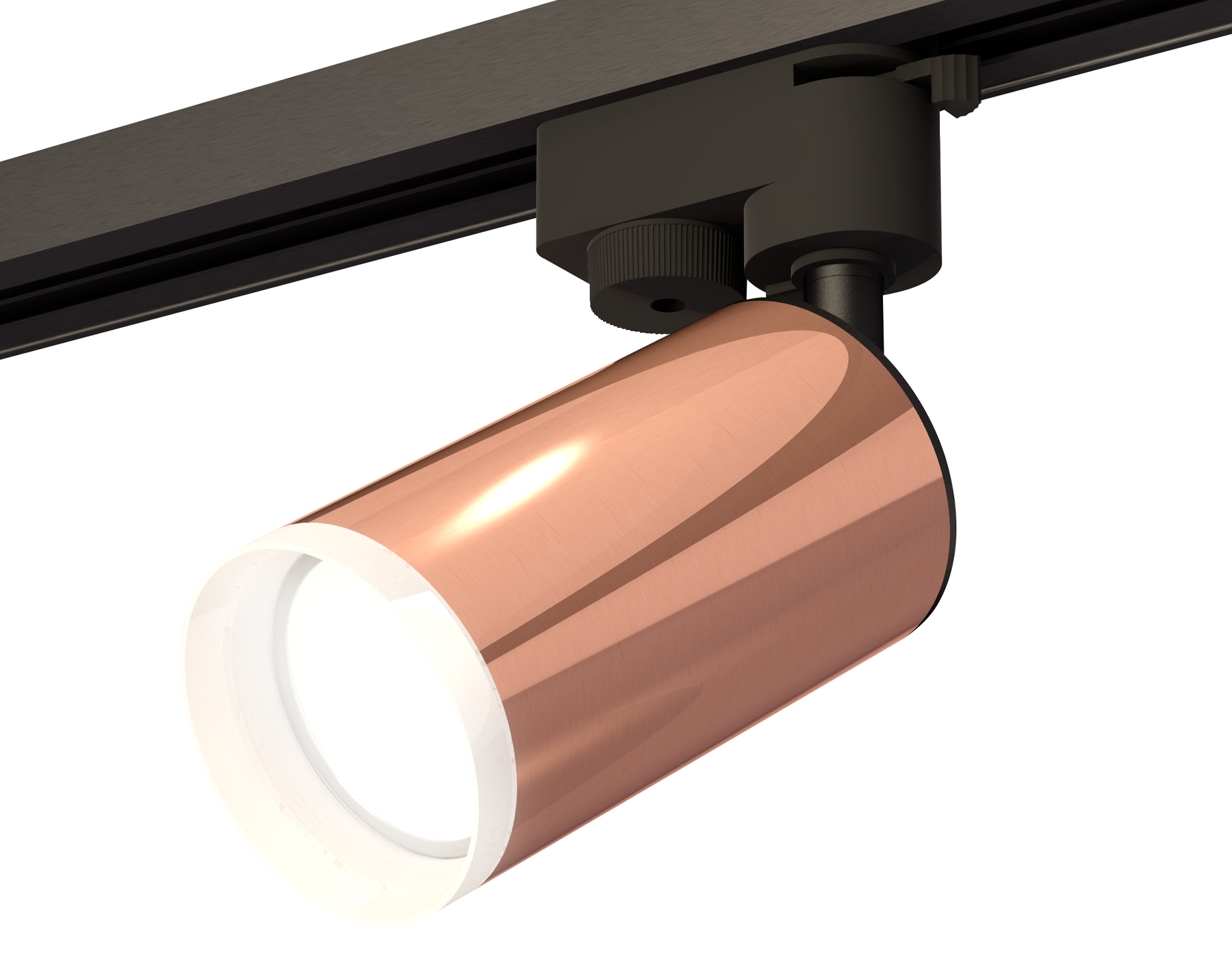 Трековый однофазный светильник XT6326012 PPG/SBK/FR золото розовое полированное/черный песок/белый матовый MR16 GU5.3