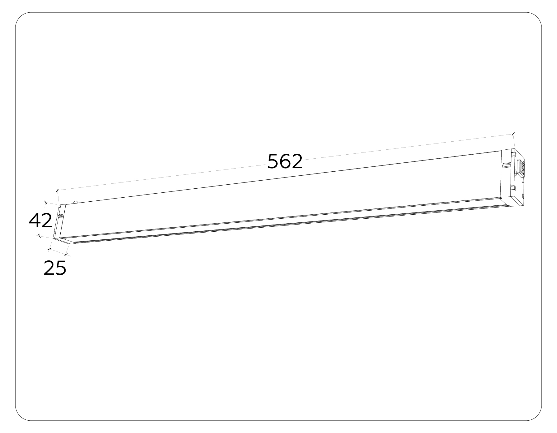 GL1291 WH белый IP20 24W 3000K-6400K 220V 120° 562*25*42 (Без ПДУ)