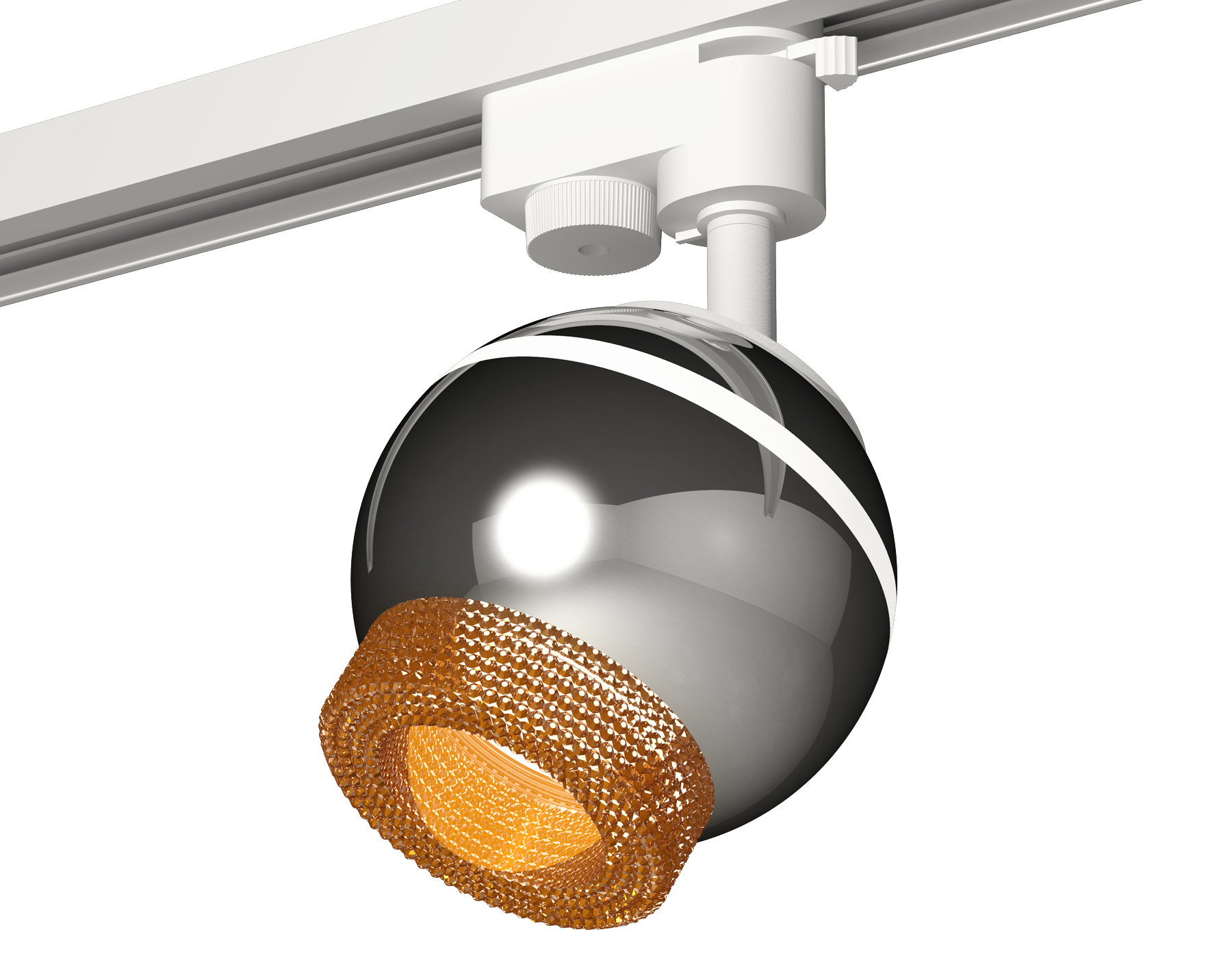 Комплект трекового светильника Ambrella XT1104005 PSL/CF серебро полированное/кофе GU5.3 LED 3W 4200K (A2520, C1104, N7195)