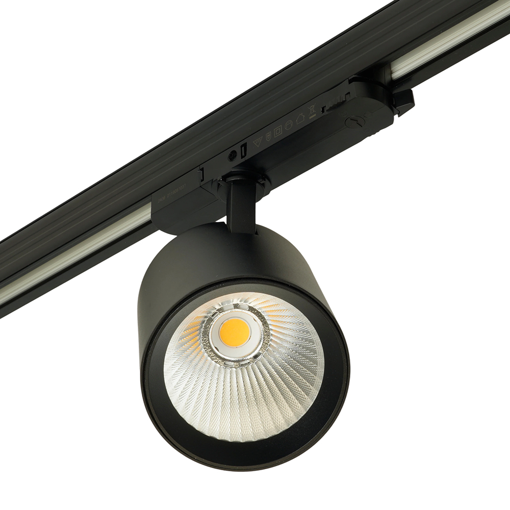 Светодиодный светильник Feron TR Reflex трековый на шинопровод 40W, 3500 Lm, 4000К, 36 градусов, черный, 3х фазный с функцией выбора мощности