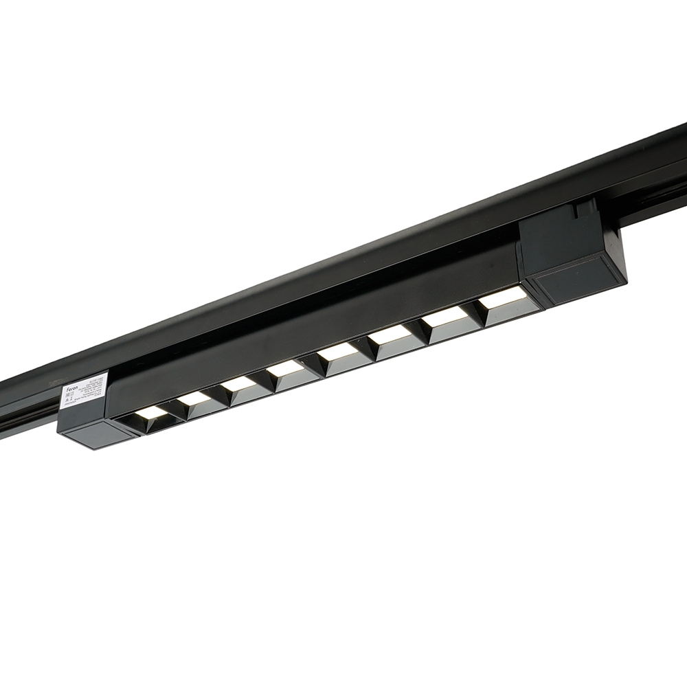 Светодиодный светильник Feron AL230 трековый однофазный на шинопровод 20W 4000K 60 градусов черный серия LensFold