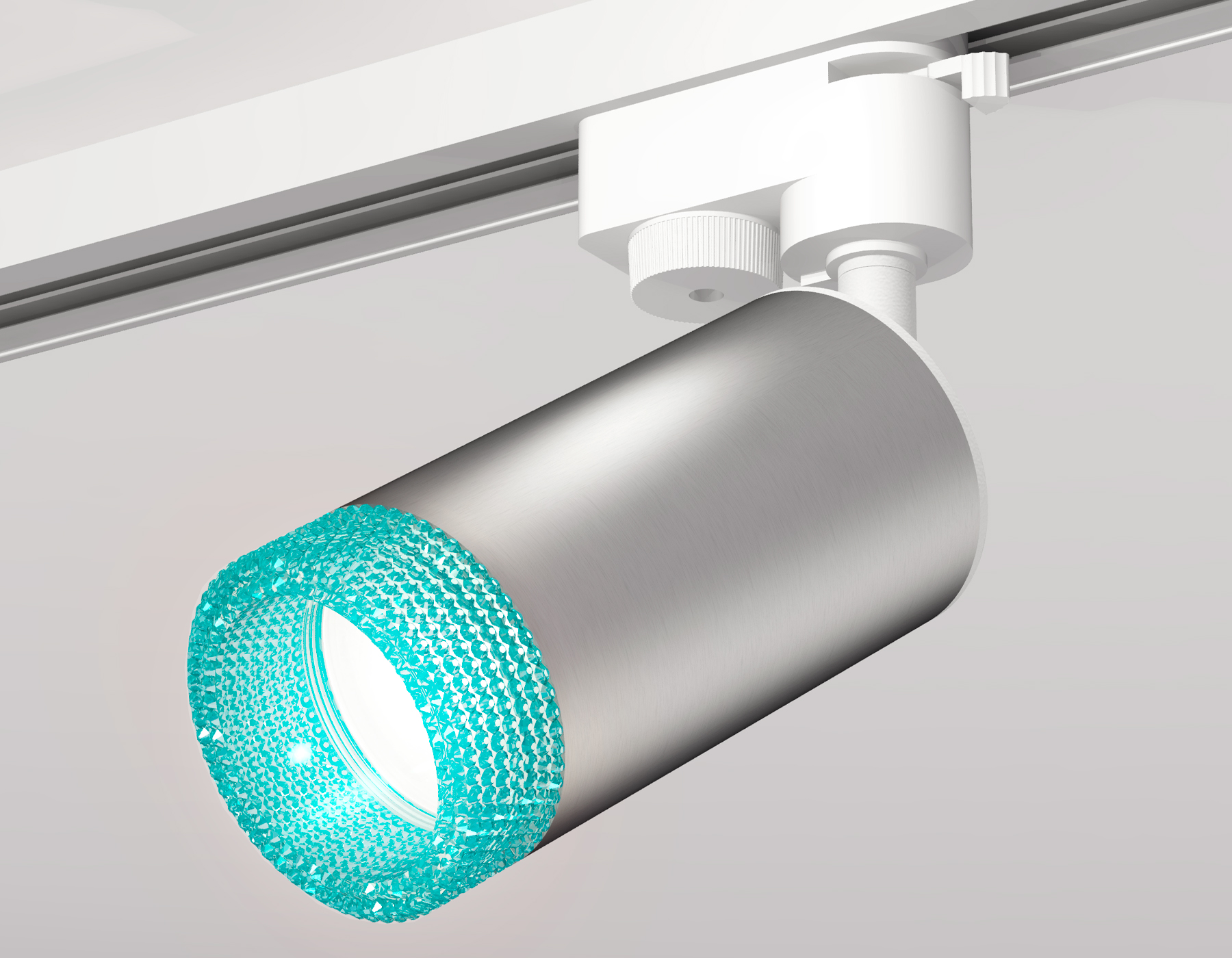 Трековый однофазный светильник XT6324002 SSL/SWH/BL серебро песок/белый песок/голубой MR16 GU5.3 (A2520, C6324, N6153)