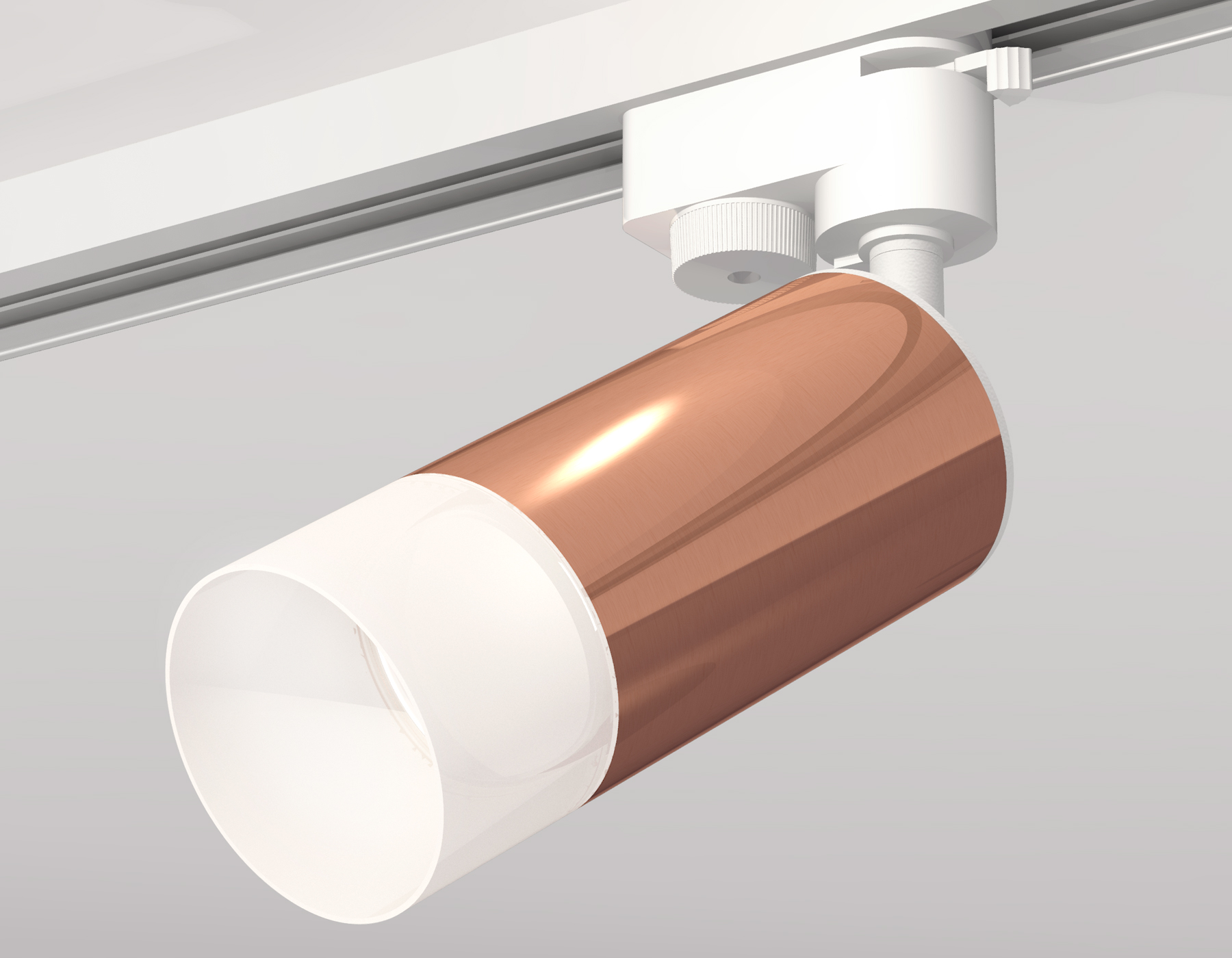 Трековый однофазный светильник XT6326003 PPG/SWH/FR золото розовое полированное/белый песок/белый матовый MR16 GU5.3