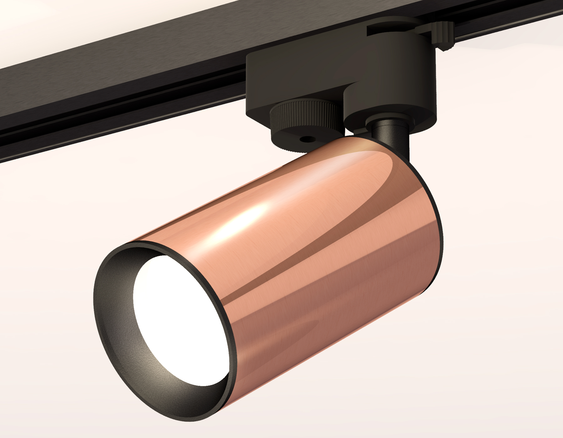 Трековый однофазный светильник XT6326010 PPG/SBK золото розовое полированное/черный песок MR16 GU5.3 (A2521, C6326, N6102)
