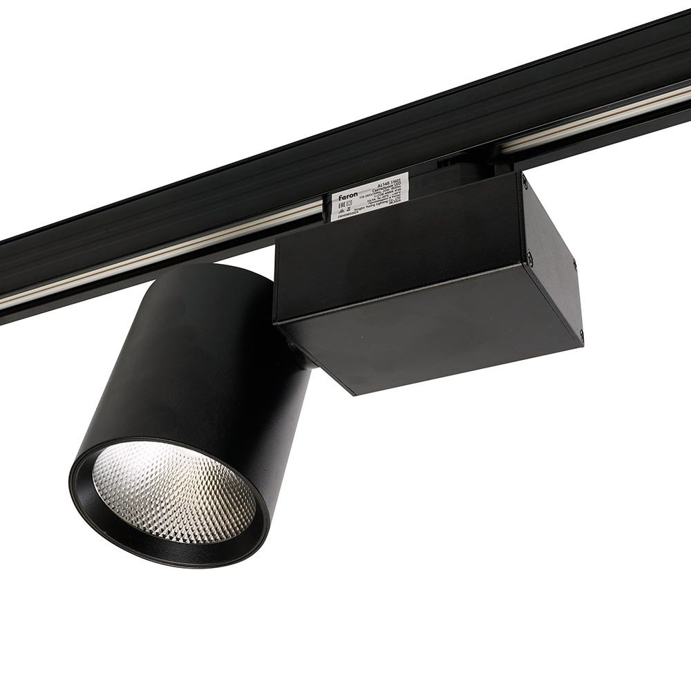 Светодиодный светильник Feron AL148 трековый на шинопровод 30W 4000K 35 градусов черный, 3х фазный