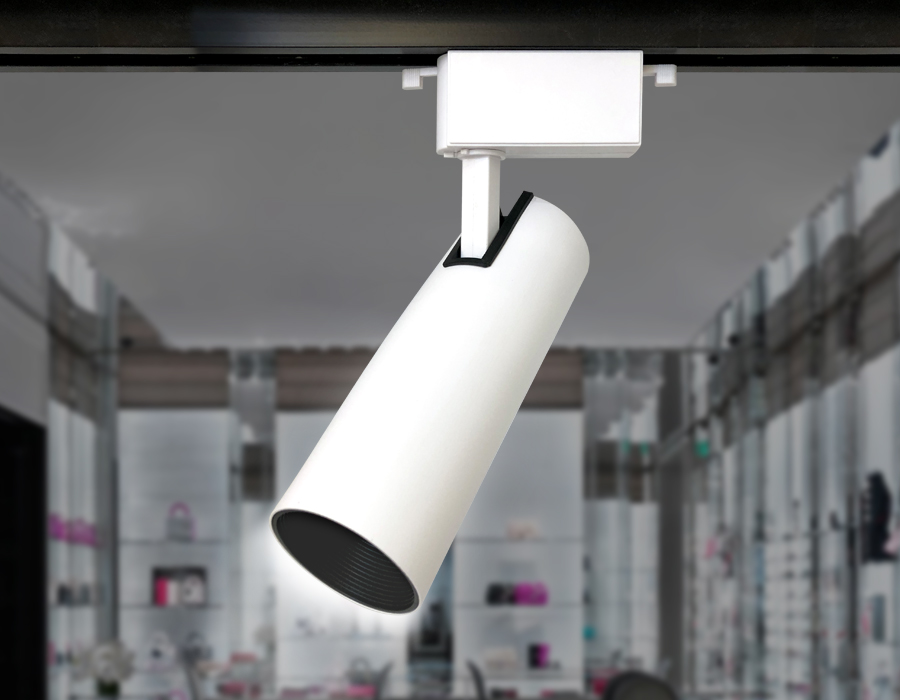 Трековый однофазный светодиодный светильник Ambrella GL5853 WH/BK белый/черный LED 30W 4200K 24°