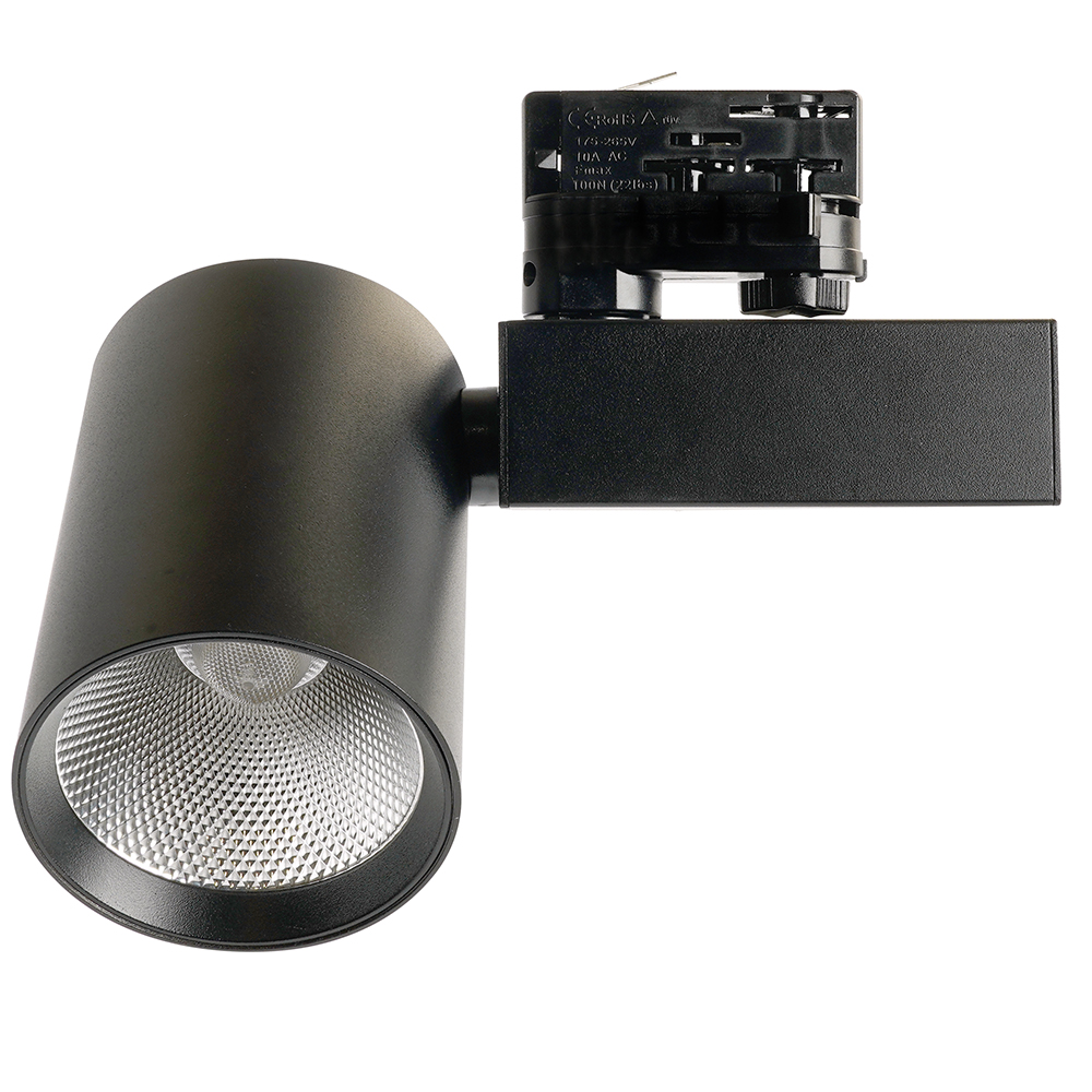 Светодиодный светильник Feron AL148 трековый на шинопровод 40W 4000K 35 градусов черный, 3х фазный