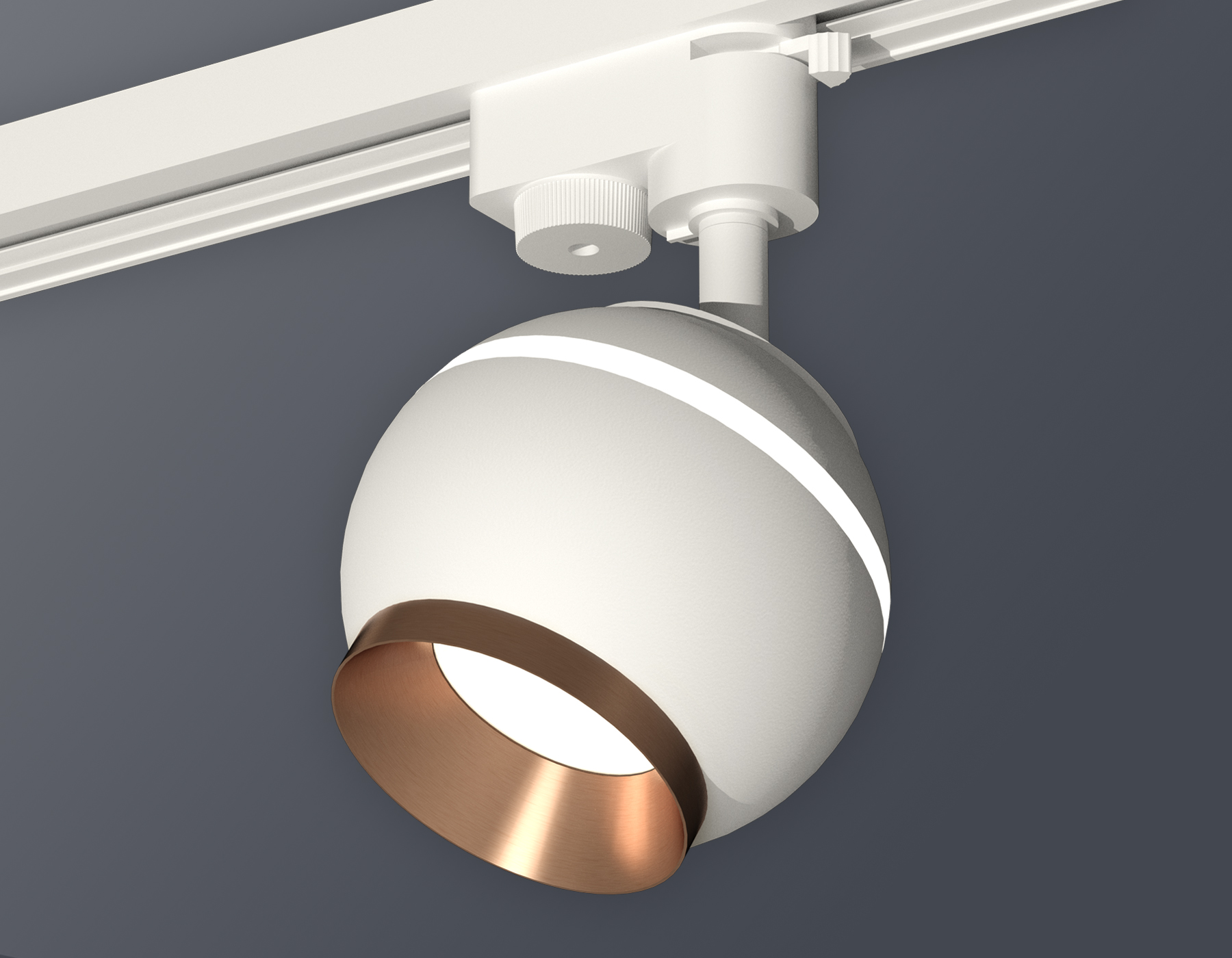 Комплект трекового светильника Ambrella XT1101024 SWH/PPG белый песок/золото розовое полированное GU5.3 LED 3W 4200K (A2520, C1101, N7035)